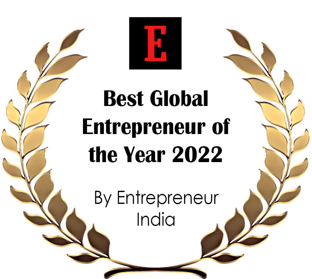 maxbyte technologies awards - best global entrepreneur 2022 by entrepreneur india